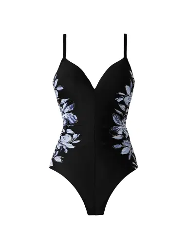 Miraclesuit Swim Women's Fiore Di Luna Temptation Floral One-Piece Swimsuit - Black And White - Size 16 | Thumbnail 1 Miraclesuit Swim Women's Fiore Di Luna Temptation Floral One-Piece Swimsuit - Black And White - Size 16 | Thumbnail 1