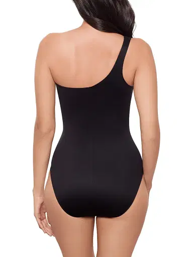 Miraclesuit Swim Women's Sparkle Plenty Jena One-Shoulder One-Piece Swimsuit - Black Multi - Size 16 | Thumbnail 3 Miraclesuit Swim Women's Sparkle Plenty Jena One-Shoulder One-Piece Swimsuit - Black Multi - Size 16 | Thumbnail 3