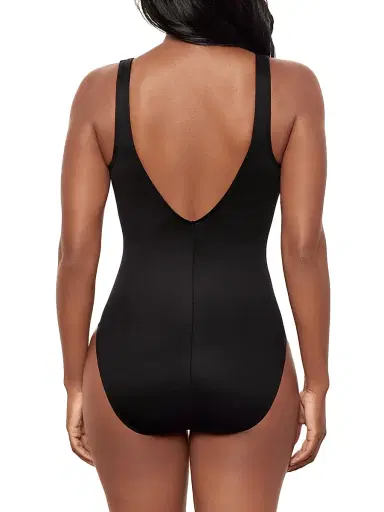 Miraclesuit Swim Women's Sparkle Plenty Ibiza Surplice One-Piece Swimsuit - Black Multi - Size 16 | Thumbnail 4 Miraclesuit Swim Women's Sparkle Plenty Ibiza Surplice One-Piece Swimsuit - Black Multi - Size 16 | Thumbnail 4