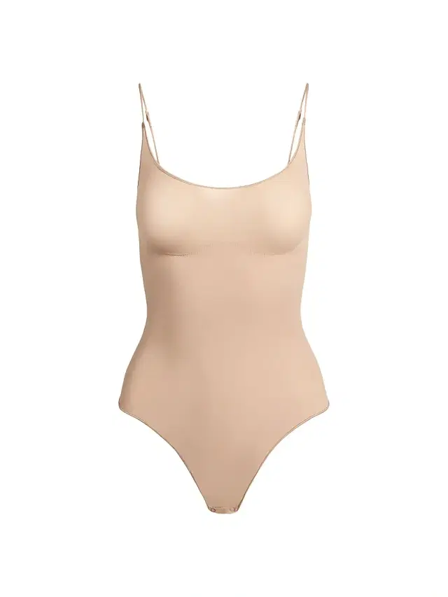 SKIMS Women's Sheer Seamless Thong Bodysuit - Clay