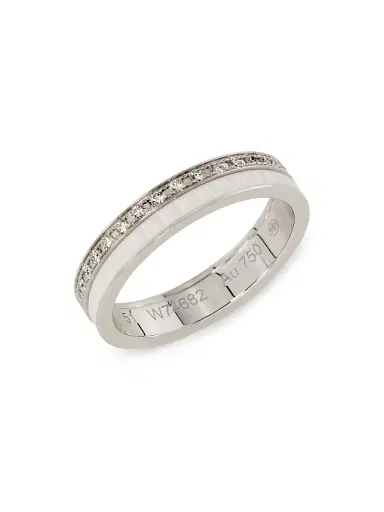 Boucheron Women's Quatre White Edition 18K White Gold, 0.26 TCW Diamond & HyCeram Wedding Band - White Gold | Thumbnail 1 Boucheron Women's Quatre White Edition 18K White Gold, 0.26 TCW Diamond & HyCeram Wedding Band - White Gold | Thumbnail 1