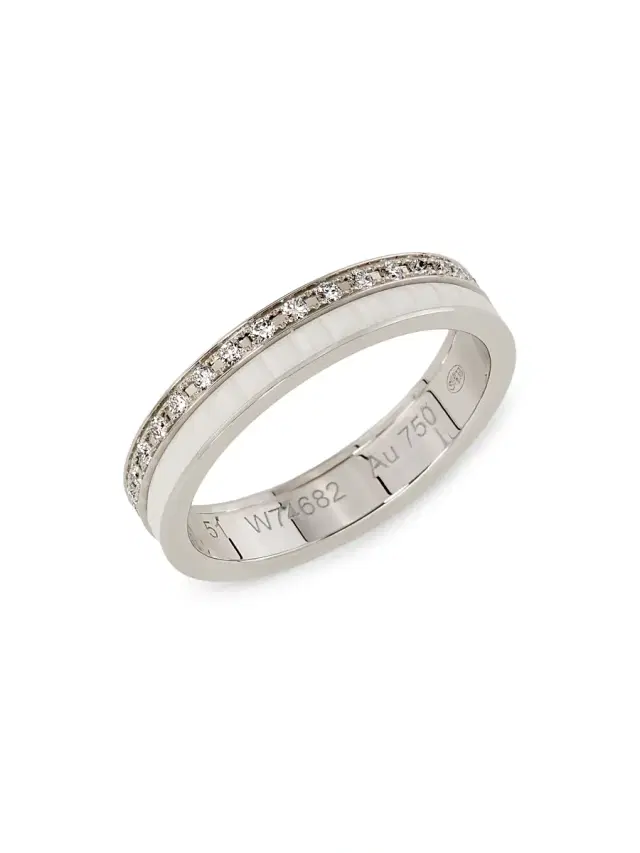Women's Quatre White Edition 18K White Gold, 0.26 TCW Diamond & HyCeram Wedding Band - White Gold