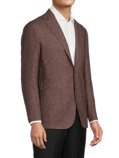 Sartorio Napoli Men's Wool-Silk Single-Breasted Jacket | Thumbnail 4