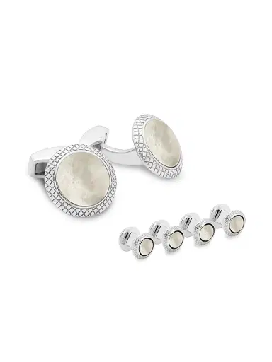 Tateossian Men's Quartz 6-Piece Stud & Cufflink Set | Thumbnail 1 Tateossian Men's Quartz 6-Piece Stud & Cufflink Set | Thumbnail 1