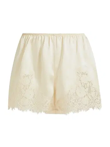 DÔEN Women's Iona Lace-Trimmed Silk Shorts - Sea Salt - Size XXS | Thumbnail 1 DÔEN Women's Iona Lace-Trimmed Silk Shorts - Sea Salt - Size XXS | Thumbnail 1