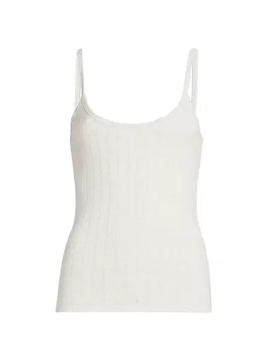 Leset Women's Pointelle Classic Tank Top - Cloud Melange | Thumbnail 1
