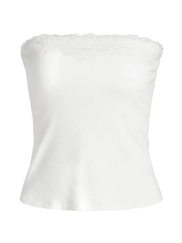 Cami NYC Women's Rama Lace-Trimmed Strapless Cami - White