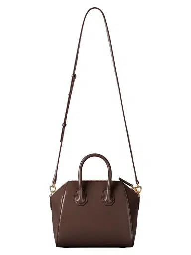 Givenchy Women's Mini Antigona Top Handle Bag in Box Leather - Dark Brown | Thumbnail 3