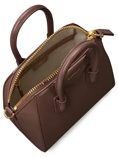 Givenchy Women's Mini Antigona Top Handle Bag in Box Leather - Dark Brown | Thumbnail 4