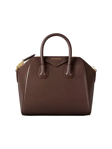 Givenchy Women's Mini Antigona Top Handle Bag in Box Leather - Dark Brown | Thumbnail 1