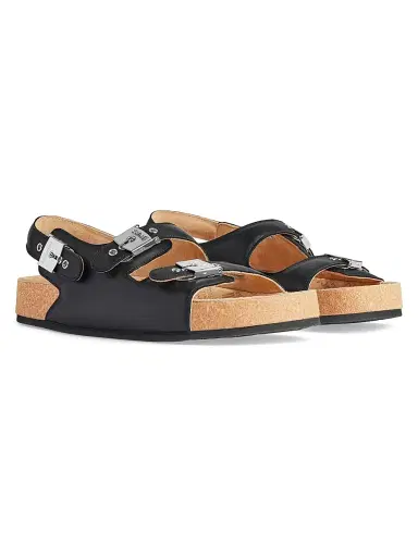 Balenciaga Women's I Scholl Flat Sandals - Black - Size 10 | Thumbnail 2 Balenciaga Women's I Scholl Flat Sandals - Black - Size 10 | Thumbnail 2