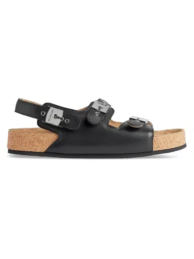 Balenciaga Women's I Scholl Flat Sandals - Black - Size 10 | Thumbnail 1 Balenciaga Women's I Scholl Flat Sandals - Black - Size 10 | Thumbnail 1