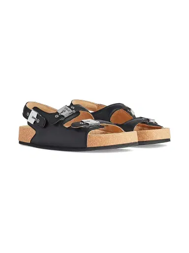 Balenciaga Men's I Scholl Flat Sandals - Black - Size 12 | Thumbnail 2 Balenciaga Men's I Scholl Flat Sandals - Black - Size 12 | Thumbnail 2