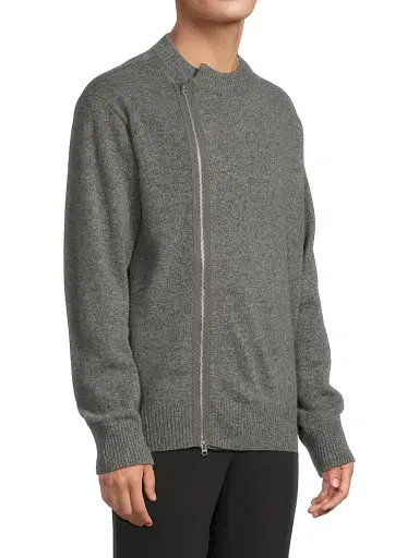 Sacai Men's Wool Zip-Front Cardigan - Gray - Size XL | Thumbnail 4 Sacai Men's Wool Zip-Front Cardigan - Gray - Size XL | Thumbnail 4