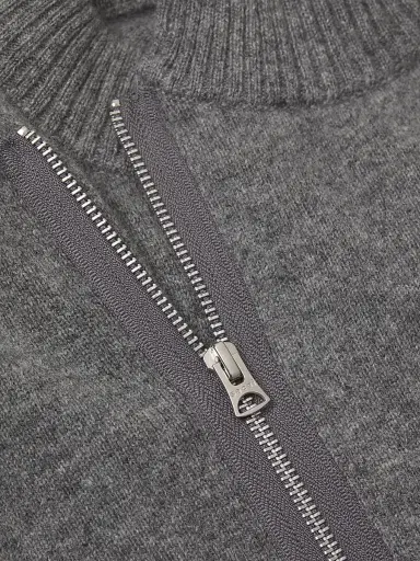Sacai Men's Wool Zip-Front Cardigan - Gray - Size XL | Thumbnail 6 Sacai Men's Wool Zip-Front Cardigan - Gray - Size XL | Thumbnail 6