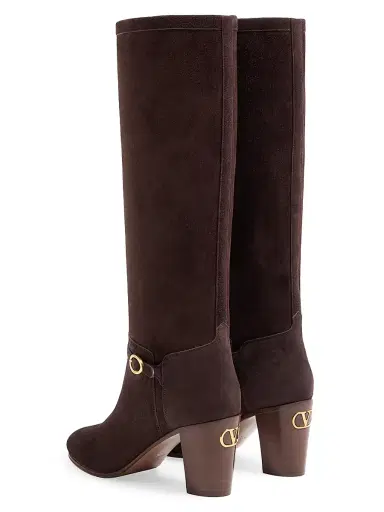 Valentino Garavani Women's Pattie Crust 75MM Leather Boots - Brown - Size 10.5 | Thumbnail 4 Valentino Garavani Women's Pattie Crust 75MM Leather Boots - Brown - Size 10.5 | Thumbnail 4