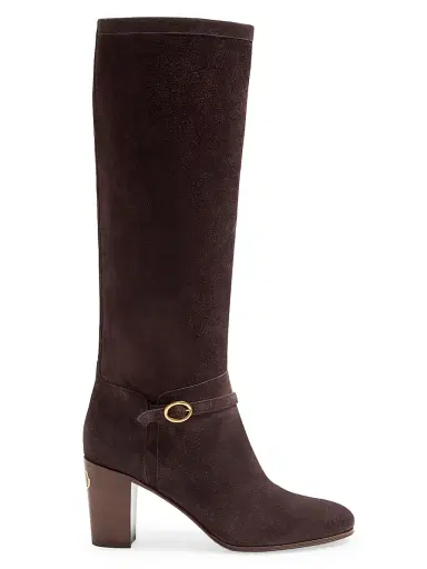 Valentino Garavani Women's Pattie Crust 75MM Leather Boots - Brown - Size 10.5 | Thumbnail 1 Valentino Garavani Women's Pattie Crust 75MM Leather Boots - Brown - Size 10.5 | Thumbnail 1