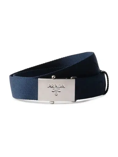 Prada Men's Cotton Tape Belt - Blue - Size 36 | Thumbnail 1 Prada Men's Cotton Tape Belt - Blue - Size 36 | Thumbnail 1