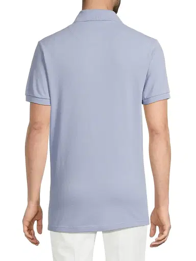 Etro Men's Piqué Cotton Polo Top - Lilac | Thumbnail 5 Etro Men's Piqué Cotton Polo Top - Lilac | Thumbnail 5