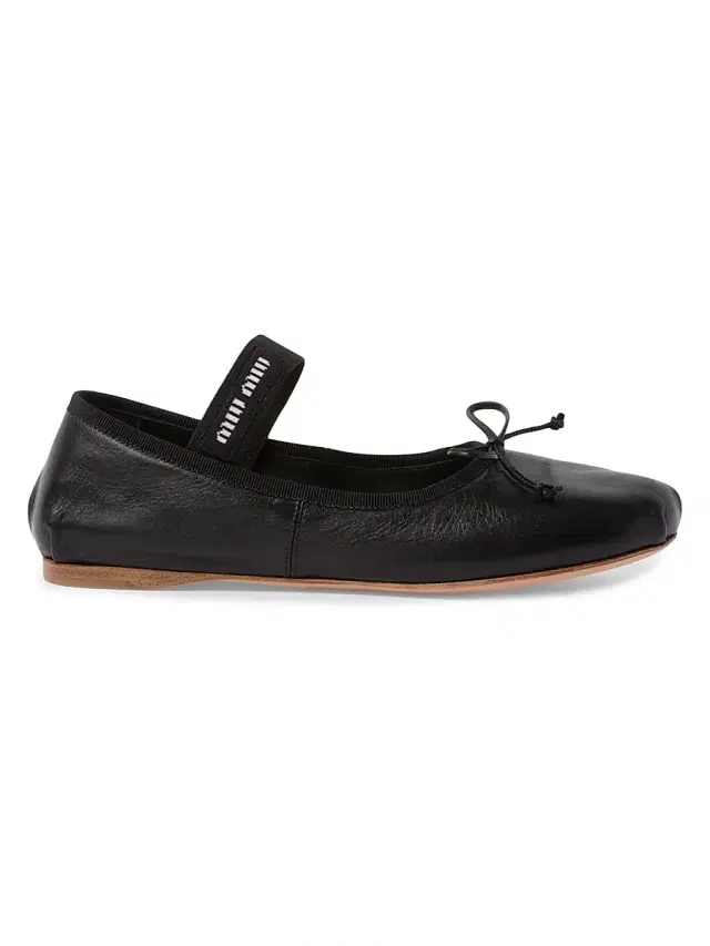 Women's Leather Ballerinas - Black