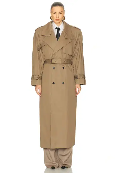Saint Laurent Belted Trench Coat | Thumbnail 2 Saint Laurent Belted Trench Coat | Thumbnail 2