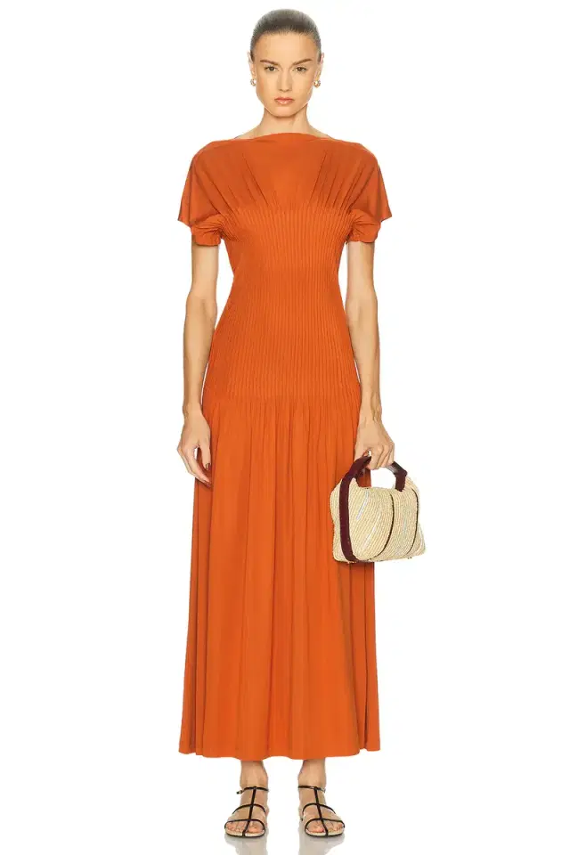Toteme Knife Pleated Jersey Dress