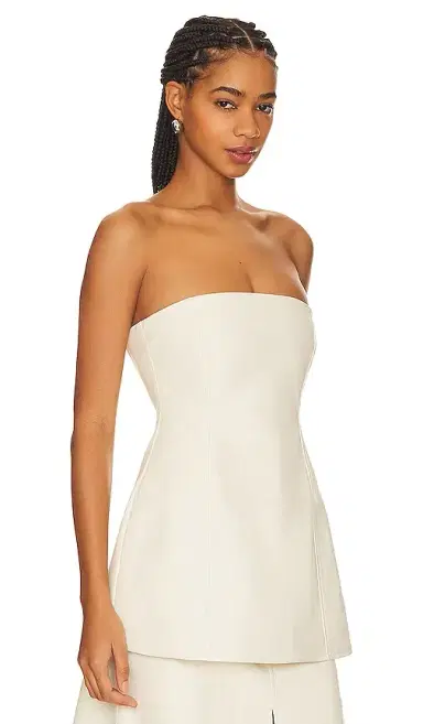WeWoreWhat Faux Leather Strapless Top | Thumbnail 2
