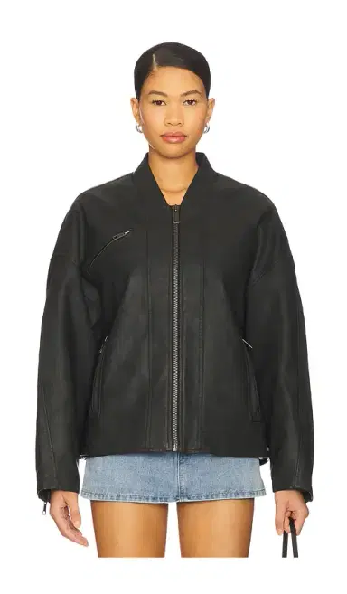 Free People x We The Free Vinny Faux Bomber In Black | Thumbnail 2 Free People x We The Free Vinny Faux Bomber In Black | Thumbnail 2