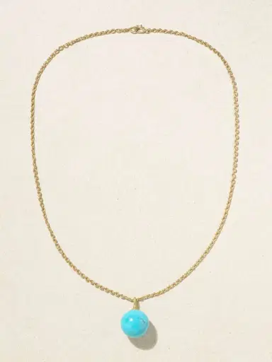 Irene Neuwirth Gumball 18-karat Gold Turquoise Necklace | Thumbnail 4 Irene Neuwirth Gumball 18-karat Gold Turquoise Necklace | Thumbnail 4