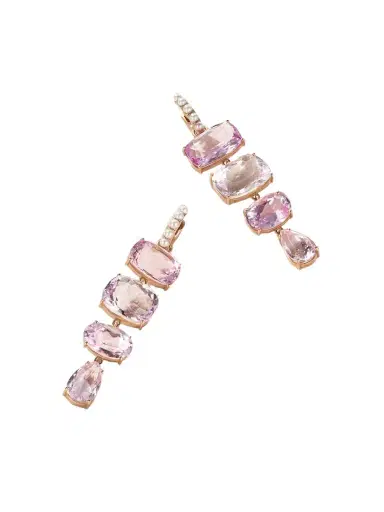 Irene Neuwirth Gemmy Gem 18-karat Rose Gold, Kunzite And Pearl Earrings | Thumbnail 1 Irene Neuwirth Gemmy Gem 18-karat Rose Gold, Kunzite And Pearl Earrings | Thumbnail 1