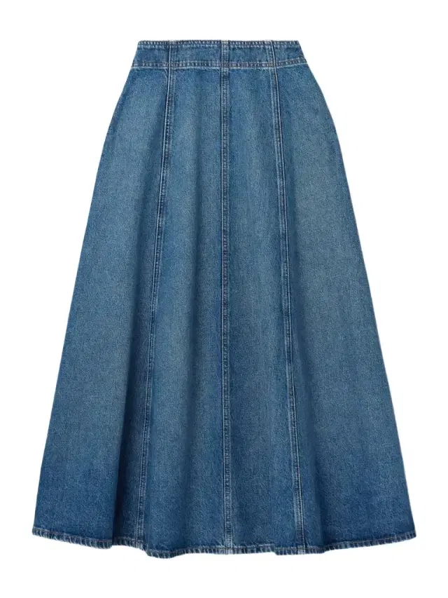 The Uma Denim Midi Skirt