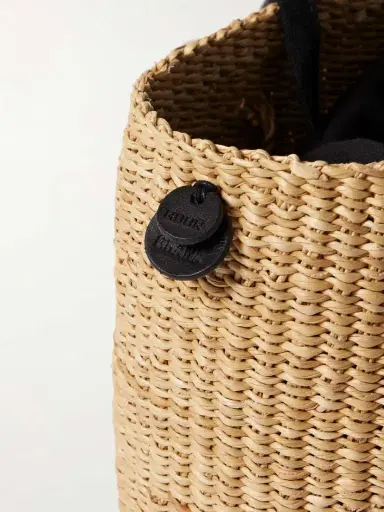 MUUÑ Zorro Leather-trimmed Woven Straw Tote | Thumbnail 4 MUUÑ Zorro Leather-trimmed Woven Straw Tote | Thumbnail 4