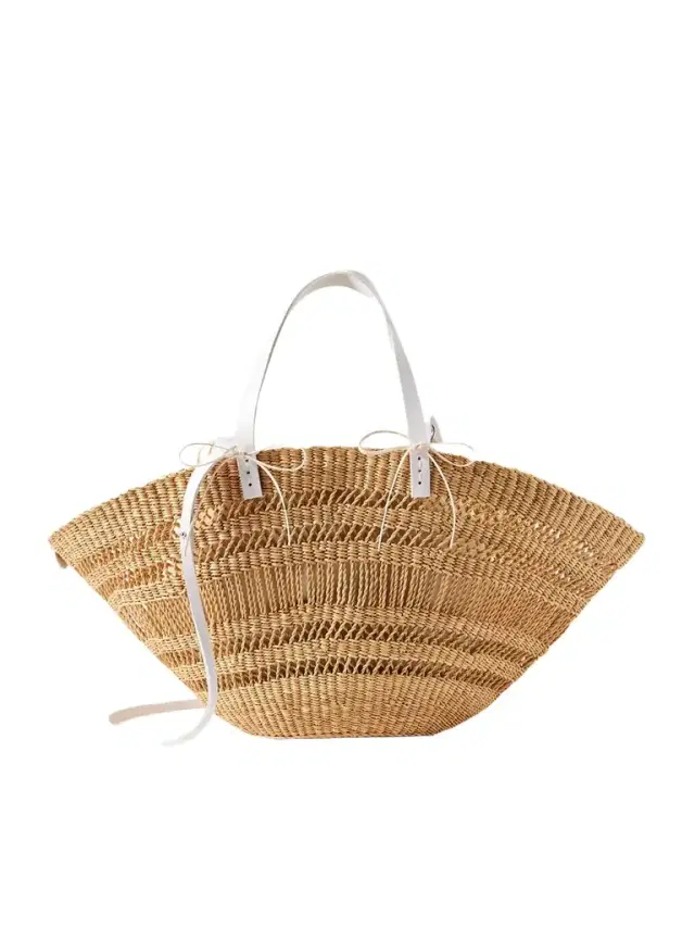 Colette Leather-trimmed Straw Tote