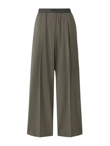 Loewe Pleated Wool Straight-leg Pants | Thumbnail 1 Loewe Pleated Wool Straight-leg Pants | Thumbnail 1