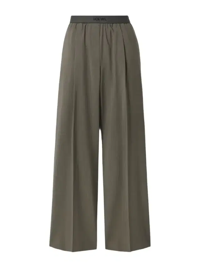 Pleated Wool Straight-leg Pants