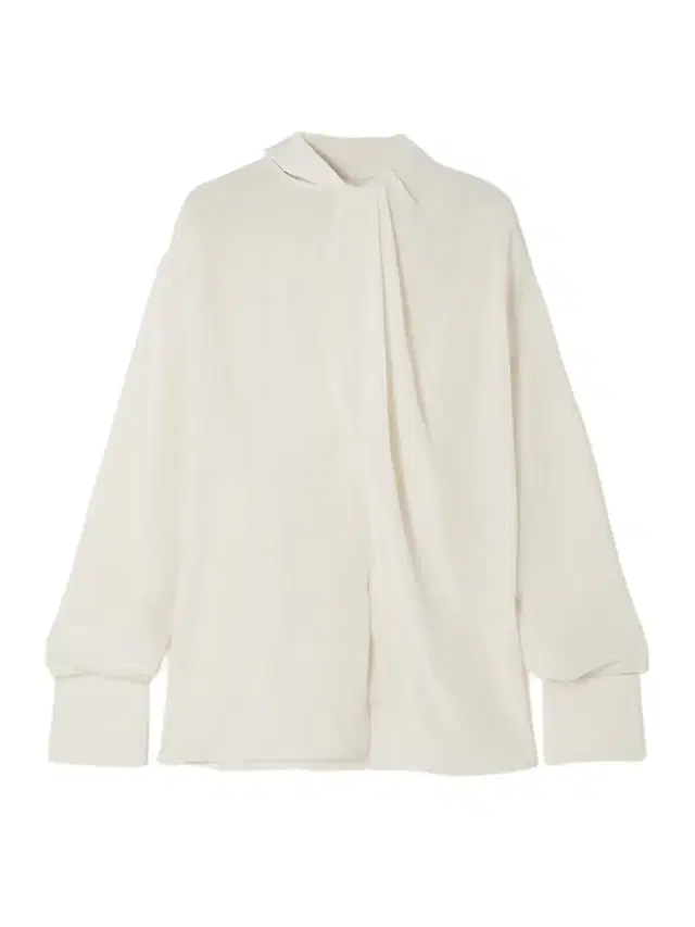 Asymmetric Draped Silk Blouse