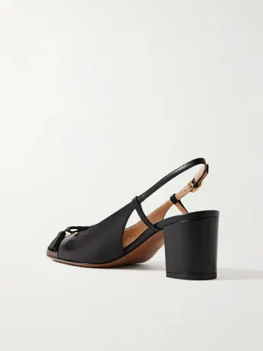 Valentino Garavani Vlogo 65 Tasseled Two-tone Leather Slingback Pumps | Thumbnail 3