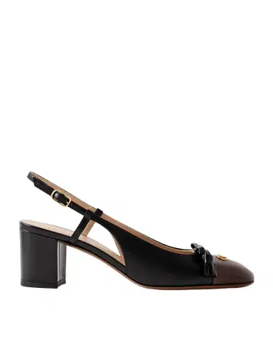 Valentino Garavani Vlogo 65 Tasseled Two-tone Leather Slingback Pumps | Thumbnail 1