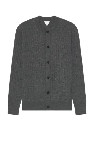 Bottega Veneta Wool Rib Cardigan | Thumbnail 1 Bottega Veneta Wool Rib Cardigan | Thumbnail 1