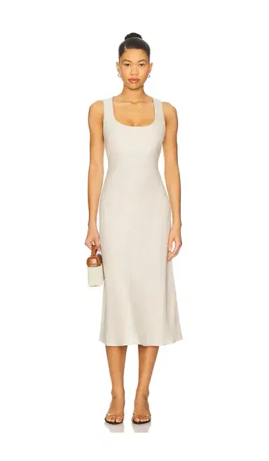 L'Academie Eula Linen Midi Dress | Thumbnail 1 L'Academie Eula Linen Midi Dress | Thumbnail 1