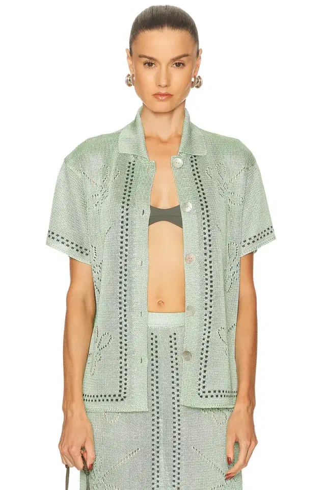 Calle Del Mar Garden Party Short Sleeve Shirt