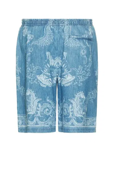 VERSACE Laser Denim Holiday Print Short | Thumbnail 2 VERSACE Laser Denim Holiday Print Short | Thumbnail 2