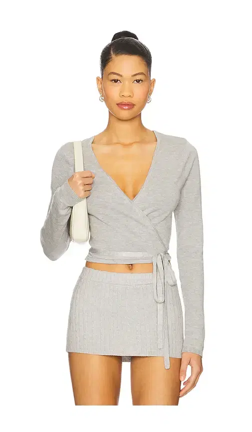 Frankies Bikinis Whisper Knit Wrap Top