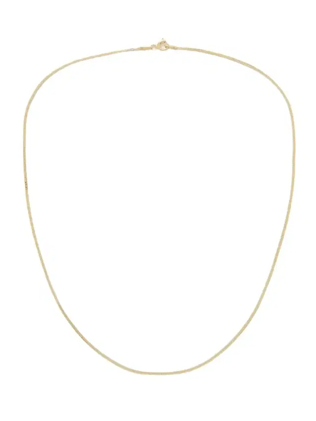 Loren Stewart Demi Herringbone Gold Necklace