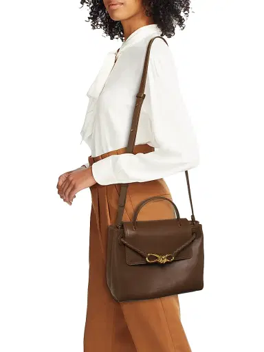 Bottega Veneta Women's Ciao Ciao Small Leather Top Handle bag - Nocciola Muse Brass | Thumbnail 3