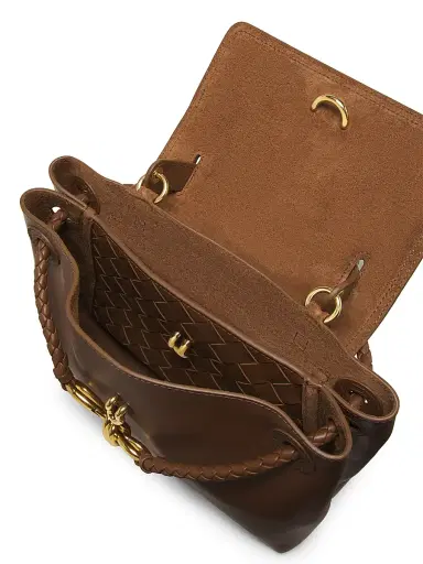 Bottega Veneta Women's Ciao Ciao Small Leather Top Handle bag - Nocciola Muse Brass | Thumbnail 5