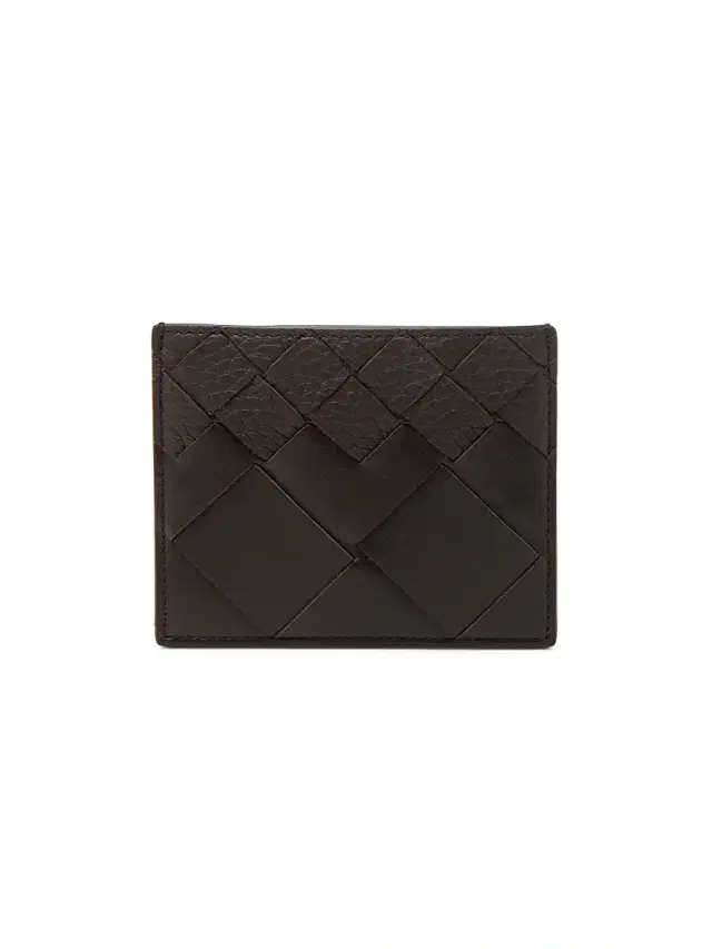 Bottega Veneta Men's Intrecciato Leather Card Case - Fondant Silver