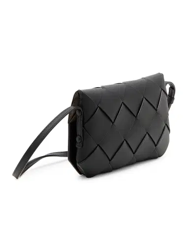 Bottega Veneta Men's Diago Horizontal Phone Pouch - Black Silver | Thumbnail 4 Bottega Veneta Men's Diago Horizontal Phone Pouch - Black Silver | Thumbnail 4