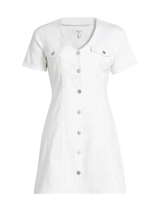 Rails Women's Saratoga Stretch-Denim Minidress - Salt White