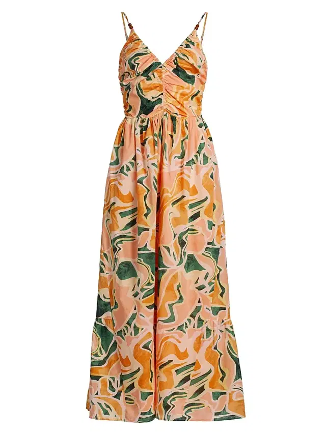 Rails Women's Palm Abstract Print Cotton Midi-Dress - Tulum